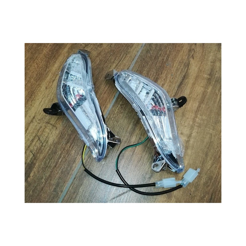 cp FRECCE TRASPARENTI FRECCIA DESTRA + SINISTRA LAMPADA FANALE - bici elettrica scooter sky II tipo z-tech
