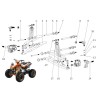 01pz SNODO braccetti TIRANTI 6cm  CONVERGENZA ANTERIORE QUAD SPORT 125 - miniquad 4 tempi