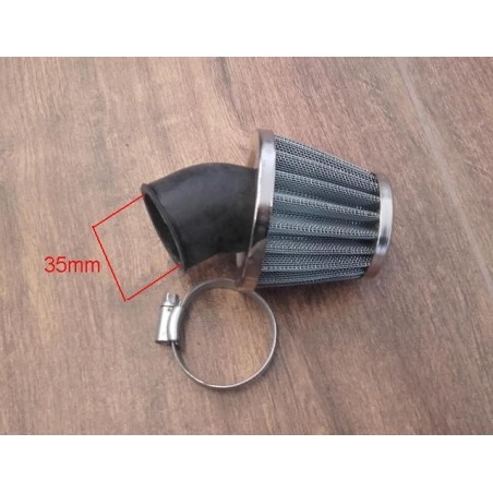 FILTRO ARIA CONO 45Â° IN RETE METALLICA PER CARBURATORE PIT BIKE INNESTO 35mm MINICROSS